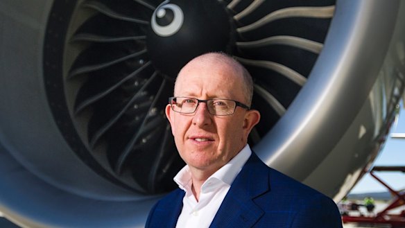 Canberra Airport boss Stephen Byron has been worried about flight reductions and cancellations from Sydney.