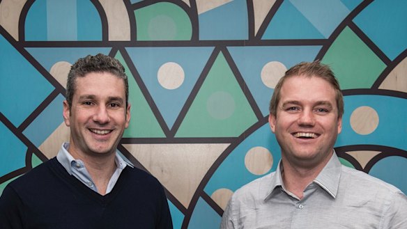 Prospa co-founders and joint CEOs Beau Bertoli and Greg Moshal. 