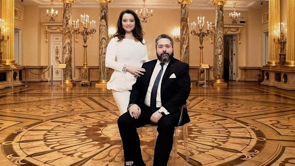 Russian Grand Duke George Mikhailovich Romanov and his Italian fiancee Victoria Romanovna Bettarini. 