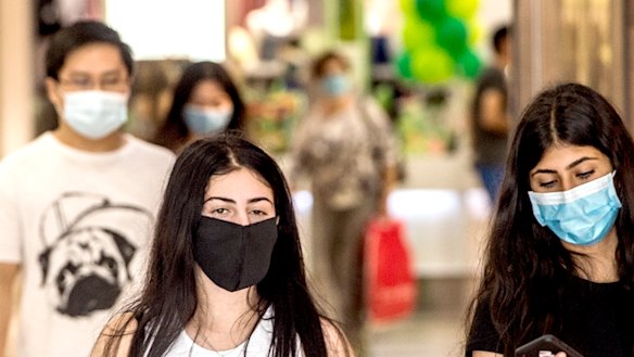 Westfield Burwood on Saturday. 