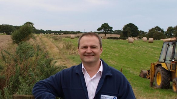 Sirius Minerals chief executive Chris Fraser on the mining site in northern England's, North York Moors National Park.