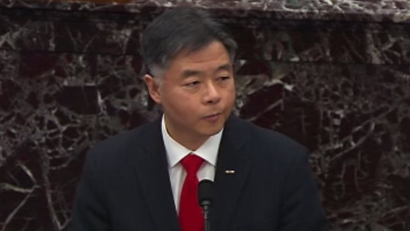 From working 24/7 to sort of not working at all: Representative Ted Lieu speaks during Trump’s second impeachment.