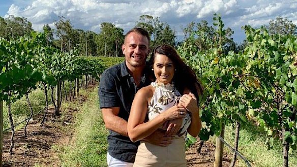 NRL star Josh Reynolds and then girlfriend Arabella Del Busso.