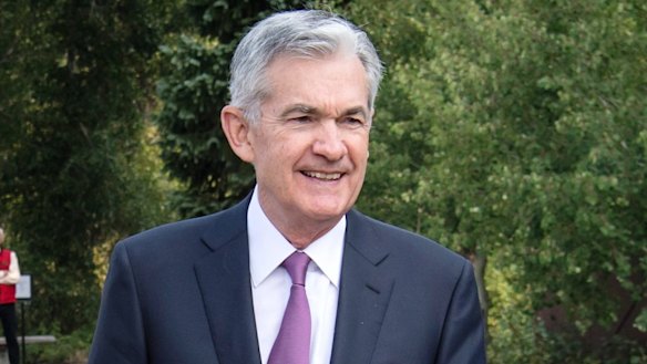 Jerome Powell, chairman of the U.S. Federal Reserve, walks the grounds during the Jackson Hole economic symposium in 2018. Photographer: David Paul Morris/Bloomberg
