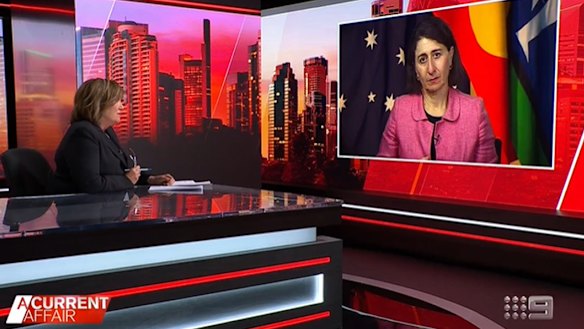 NSW Premier Gladys Berejiklian appears on Nine’s A Current Affair.