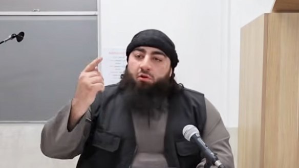 A screengrab of Brother Abu Ahmad speaking on a video on the Al Bayyinah Islamic Centre’s YouTube channel.