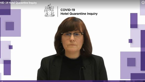 Katrina Currie, from the Department of Jobs, Precincts and Regions, was responsible for contracting security companies, but said she had never dealt with the companies before.