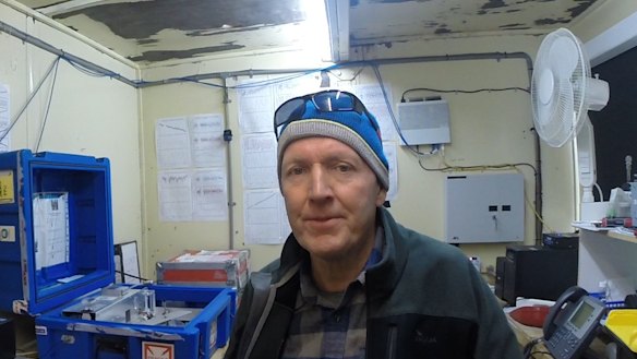 David Etheridge, CSIRO lead scientist on the Hydroxyl project, at Law Dome laboratory in Antarctica.