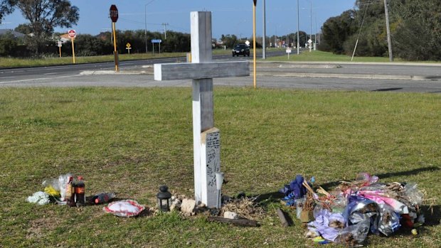 A temporary cross now stands at Ben's memorial.