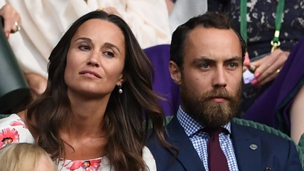 Pippa Middleton, with her brother James Middleton at Wimbledon, had photos stolen in the hack.