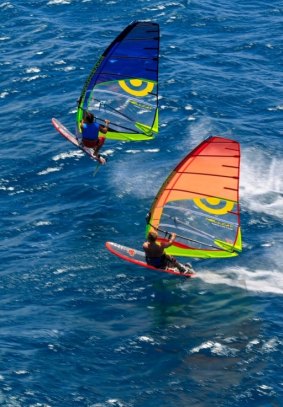 Windsurfers take part in the Lancelin Ocean Classic.