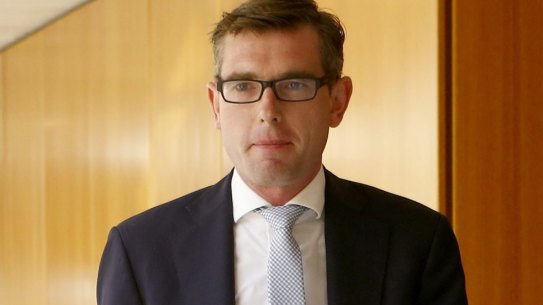 SYDNEY, AUSTRALIA - JANUARY 23: Gladys Berejiklian and Dominic Perrottet leave the Liberal Party meeting after being elected as Leader and deputy leader respectively on January 23, 2017 in Sydney, Australia. Berejiklian will be sworn in as the NSW 45th Premier on Monday afternoon. (Photo by Daniel Munoz/Getty Images)