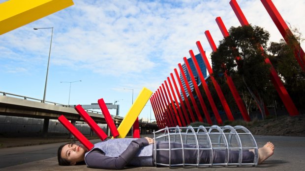The Melbourne Gateway. Outfit by students Hsia Yu-Hsia, Si Theng Chiew and Xu Zhang.  
