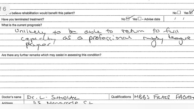 Doctor's report.