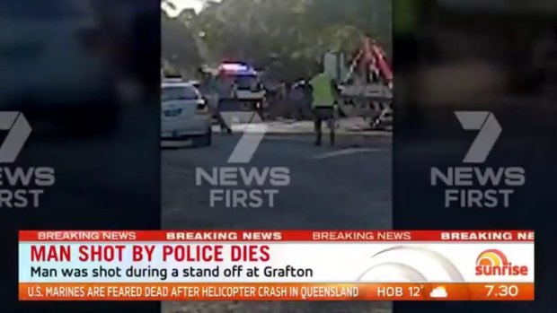 The man shot by police at Grafton has since died. 