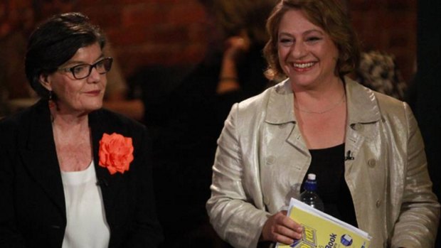 Candidates for Indi Cathy McGowan and Sophie Mirabella (right) during a debate earlier in the 2016 election campaign.