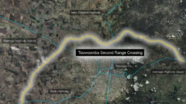 Map of the Toowoomba Range second crossing.