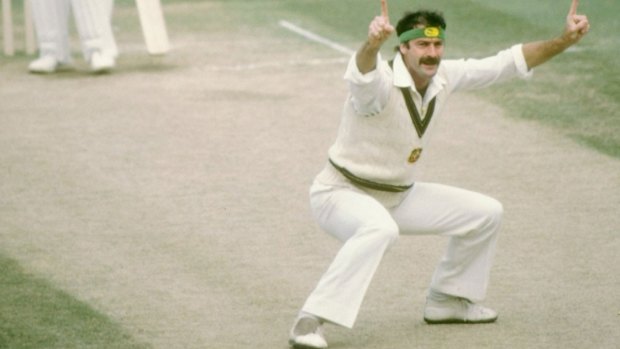 Dennis Lillee in in his playing days.