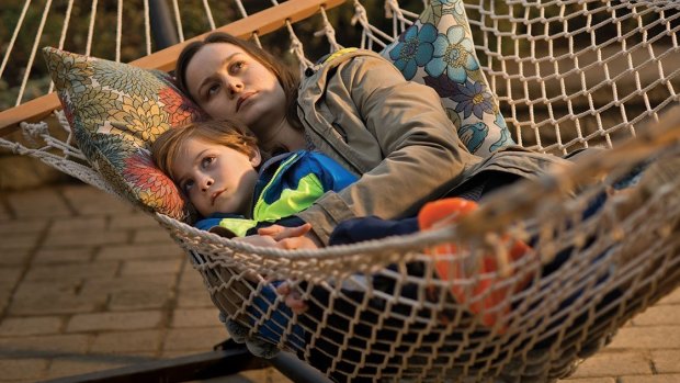 Brie Larson and Jacob Tremblay star in the film <i>Room</i>.