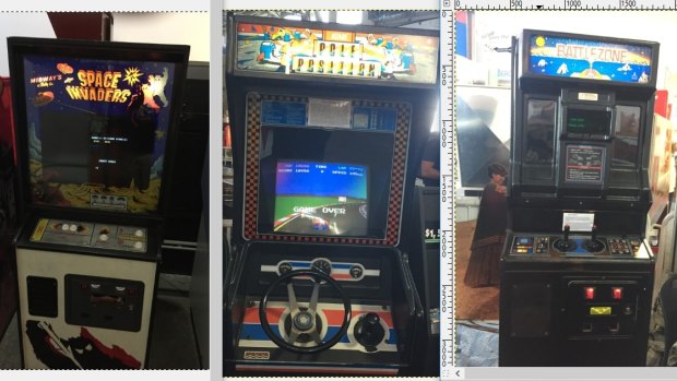 Arcade royalty: Space Invaders, Pole Position and Battle Zone.