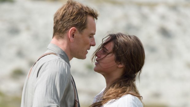 Michael Fassbender and Alicia Vikander in <i>The Light Between Oceans</i>.