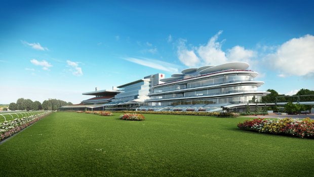 Artist's impression of the new Flemington grandstand.