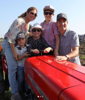 Sophie Grégoire Trudeau and Justin Trudeau with children Hadrien, Ella-Grace and Xavier.