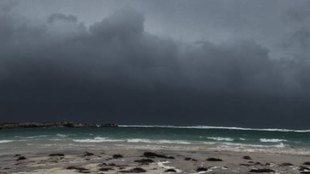 Storm clouds roll in over Lancelin.