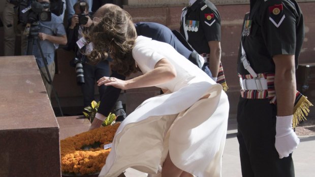 It's her royal tour of India and Bhutan, so Kate Middleton will forgo hem weights if she wants to.