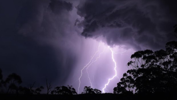 More than 100 lightning strikes were recorded across Sydney.