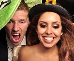 In happier times: Andy Keogh and wife Natalie.