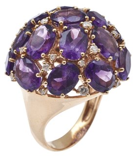 Cocktail hour: An amethyst and diamond bombe ring went under the hammer for $600.