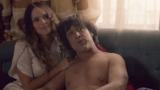 Samuel Johnson as Ian "Molly" Meldrum and Rebecca Breeds as Camille in top-rating television show <i>Molly</i>.