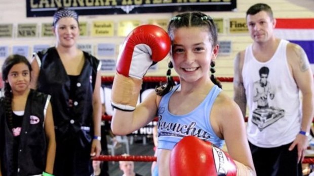 Kickboxer Jasmine Parr, 11, has pedigree on her side when she gets in the ring.