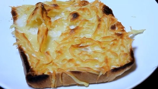 A cheese toastie - made from 100 per cent potato.