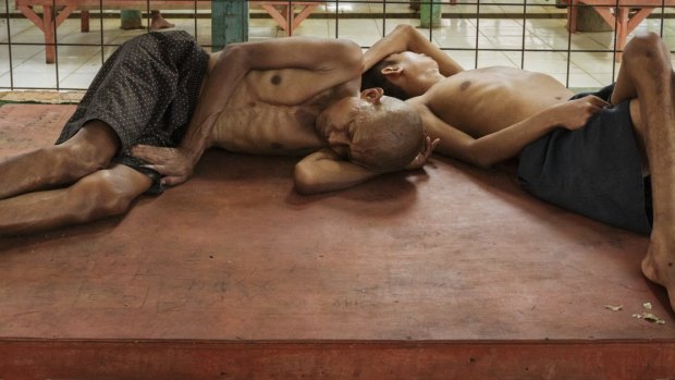 In 2012, the men and woman at Galuh Rehabilitation Centre lived separated by a wire wall. Since then the pavilion has been replaced by a privately funded building, but the staff continue to restrain some of the centre residents. 