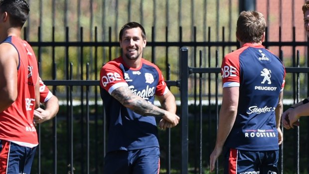 Back in control:  Mitchell Pearce will start at halfback for the Roosters on Friday night.