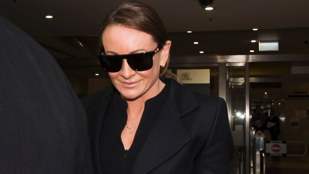 Michelle Bridges leaves Downing Centre Court earlier this month