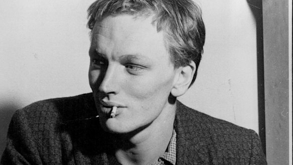 Bell preparing to play Ned Kelly in 1963. 