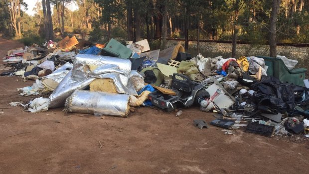 The rubbish dumped in the Jarrahdale Forest had the name and address of people on boxes.