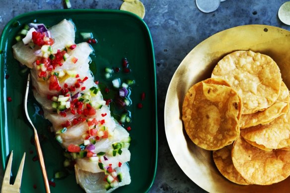 Kingfish tostadas.