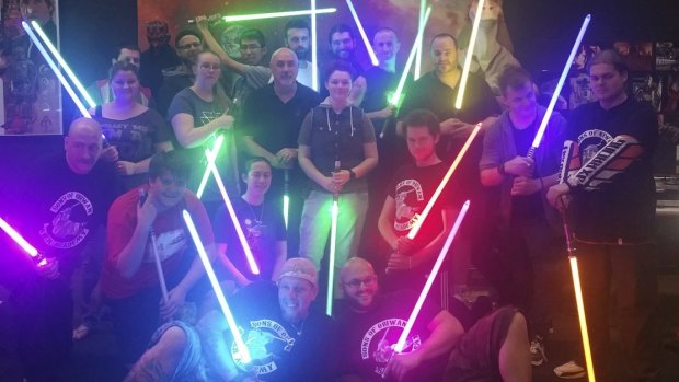 Expectations that the  Sons of Obiwan Saber Academy in Tuggerah would be catering mostly to children have been proved wrong: 80 per cent of students are adults. 