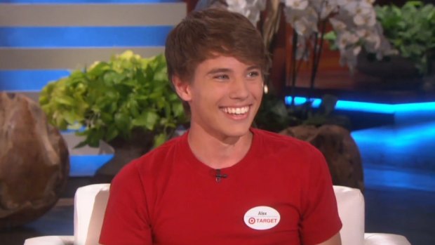 Alex from Target appears on Ellen.