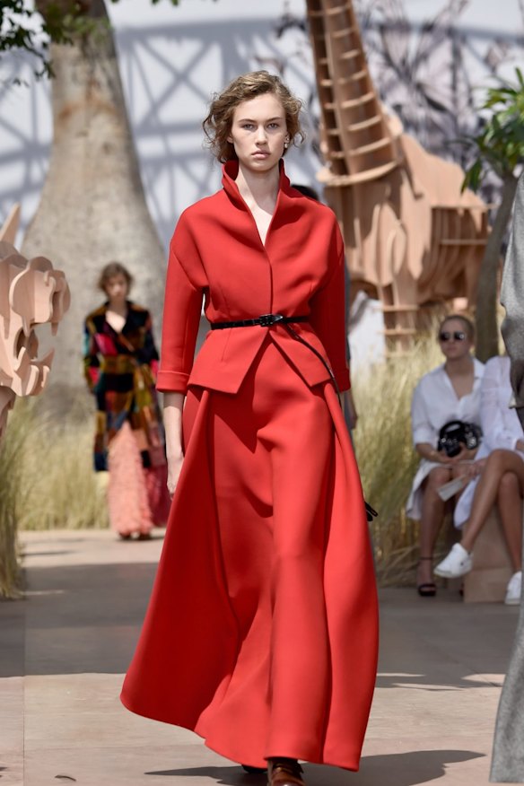Nipped-in power looks at Christian Dior Haute Couture Fall/Winter.