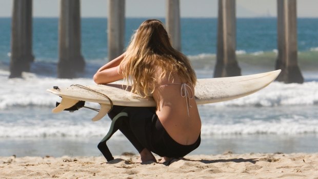 Iconic: Huntington Beach still has the surf and surfers but is not so much a surf bum hangout these days.