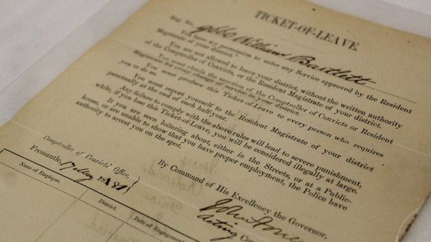 A ticket of leave will be on display, which allowed convicts to secure their freedom.