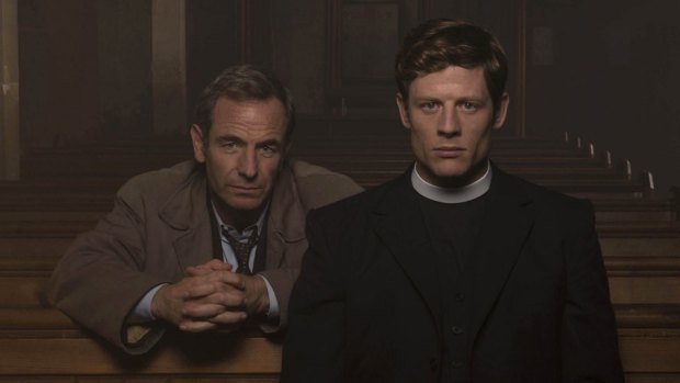 James Norton and Robson Green in <i>Grantchester</i>.