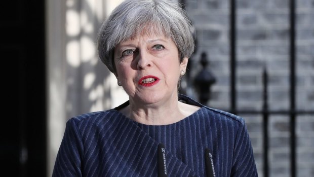 British Prime Minister Theresa May announcing a snap election, to win a mandate for her vision of a 'hard' Brexit.