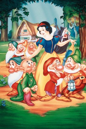 A scene from the 1937 animated classic Snow White and the Seven Dwarves.  