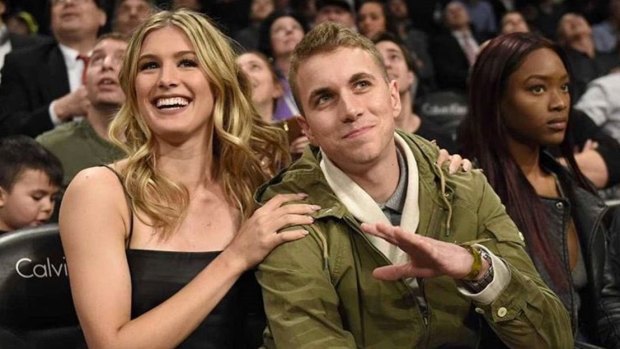 Gotta be in it to win it: John Goehrke sits courtside on his date with Eugenie Bouchard after winning a bet made via Twitter.
